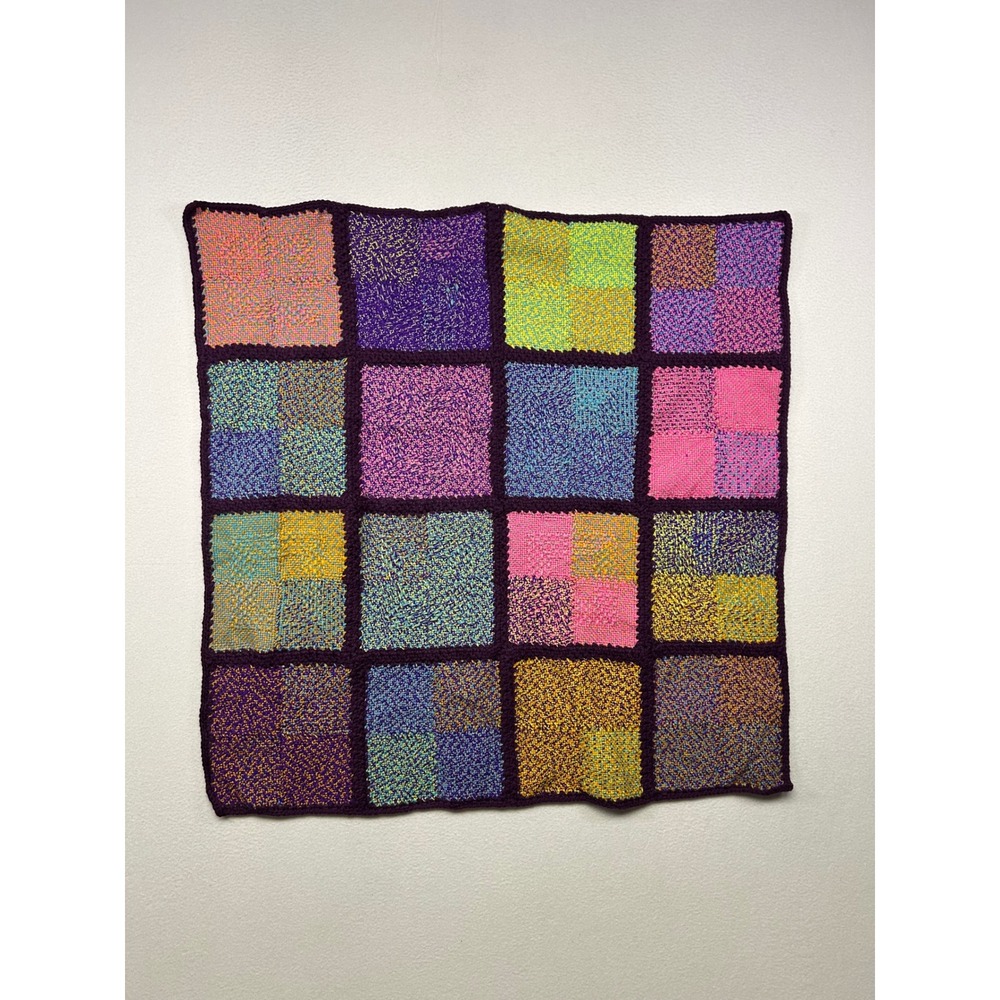 Boho Eclectic Handmade Unbranded Unisex OS Multi Color Patchwork Woven Blanket